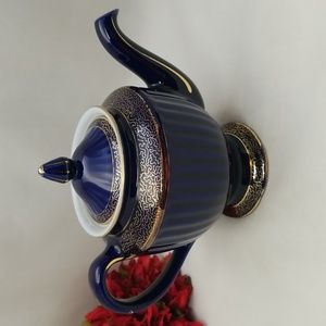 Hall Los Angeles Cobalt & Gold Teapot